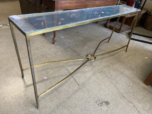 RESTORATION HARDWARE Josephine Glass Console Table