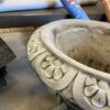 Stone Carved Grapes and Birds Planter