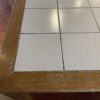 White & Blonde Wood Tile Top Dining Table