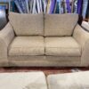 ASHLEY Warm Tan Wide Arm Loveseat