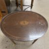 ARTCO INC Oval Wooden End Table w/ Glass Top