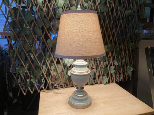 Gold & Patina Green Table Lamp
