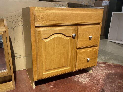 Warm Blonde Sink Cabinet, No Top