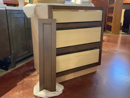 NEW! PROCRAFT CABINETRY Coffee Brown 3-Drawer Cabinet, Drawer Fronts Included