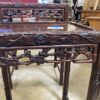 Chinoiserie Carved Rose Wood Stacking End Tables