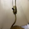 Vintage Cream and Brown Girl with Basket of Puppies Lamp