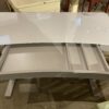 TWIN STAR White Electric Adjustable Height Desk w/ Charging Station