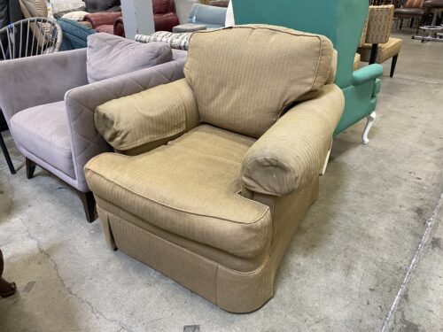 LILLIAN AUGUST Dark Khaki Roll Arm Lounge Chair