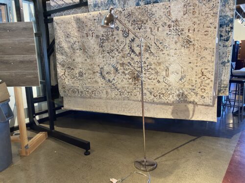 Heavy Silver Adjustable Floor Lamp