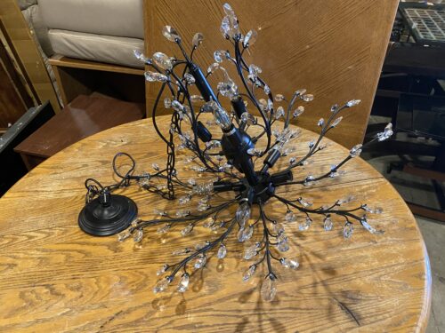 8-Bulb Crystal Branch Chandelier