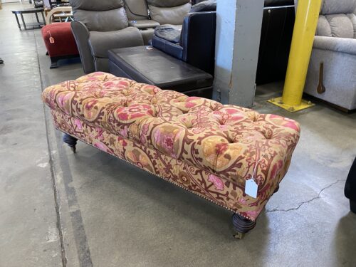 Pink Paisley Rolling Ottoman