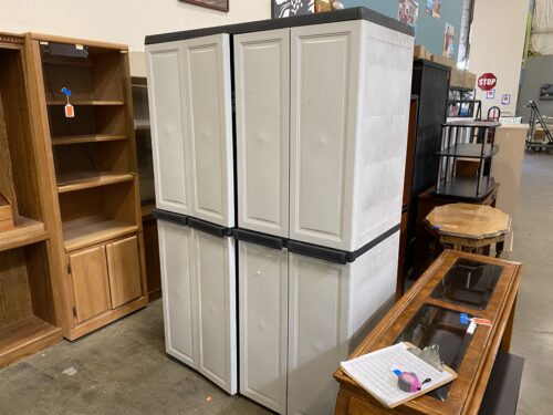 KETER Outdoor Locking Plastic Storage Cabinet