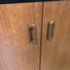 Black and Cherry Wood Shelf With Cupboard