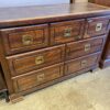 Three Drawer Dresser with Gold Hardware