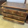 Three Drawer Dresser with Gold Hardware