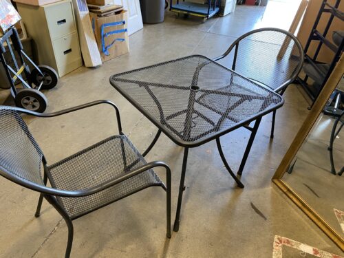 Outdoor Black Metal Patio Set