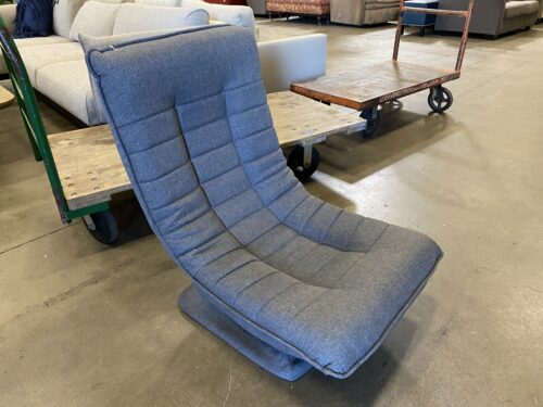 Curved Grey Fabric Adjustable Lounger
