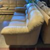 Cream Colored Leather 3 Seater Couch