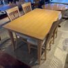 Light Toned Wood Table with 4 Matching Chairs