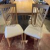 Light Toned Wood Table with 4 Matching Chairs