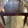 Dark Wood Rectangular Dining Table with Inlaid Top