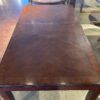 Dark Wood Rectangular Dining Table with Inlaid Top