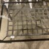 Outdoor Table with Metal Frame and Glass Top