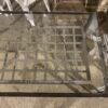 Outdoor Table with Metal Frame and Glass Top