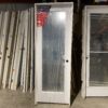 RELIABILT 28-in x 80-in Primed Solid core Flush Mirrored glass Left hand Smooth Primed Pine Wood Flat Jamb Single Prehung Interior Door