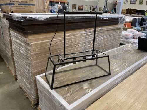 Hanging Glass Panel Light Fixture