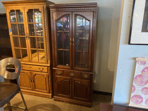 Classic Display Cabinet with Arch Top and Lower Storage