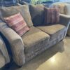 Brown Chenille Loveseat