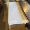 White Three Drawer Dresser with Decorative Knobs