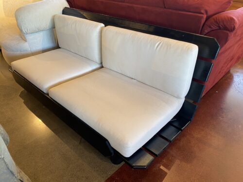Low Set Black Wood Framed Couch