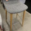 Grey Fabric and Wood Barstool