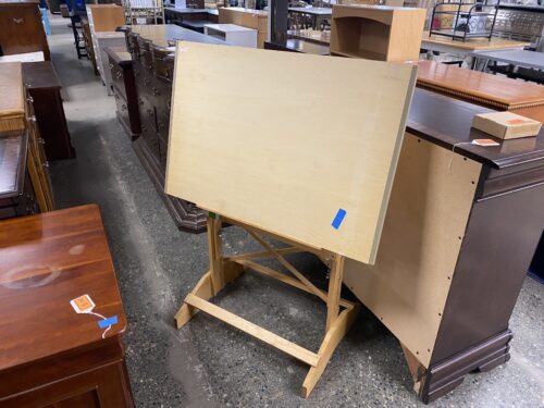 Light Wood Drafting Table