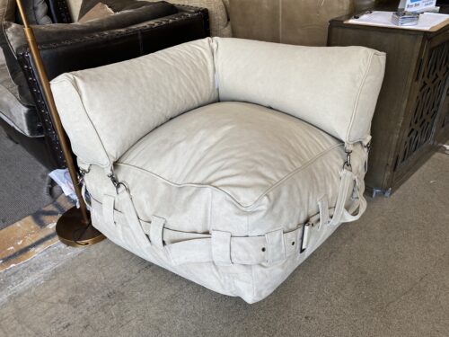 RESTORATION HARDWARE White Fabric Cargo Chair
