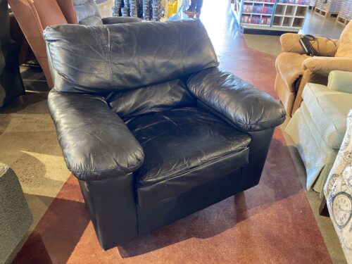 Large Black Leather Chair
