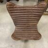 Brown Slat Tufted Leather Butterfly Chair
