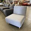 Soft Grey Convertible Sleeper Cot Chair