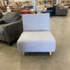 Soft Grey Convertible Sleeper Cot Chair