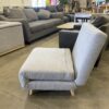 Soft Grey Convertible Sleeper Cot Chair