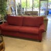 URBAN INTERIORS Red Fabric Sofa with Fold out Full-sized Bed