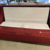 URBAN INTERIORS Red Fabric Sofa with Fold out Full-sized Bed