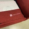 URBAN INTERIORS Red Fabric Sofa with Fold out Full-sized Bed