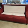 URBAN INTERIORS Red Fabric Sofa with Fold out Full-sized Bed
