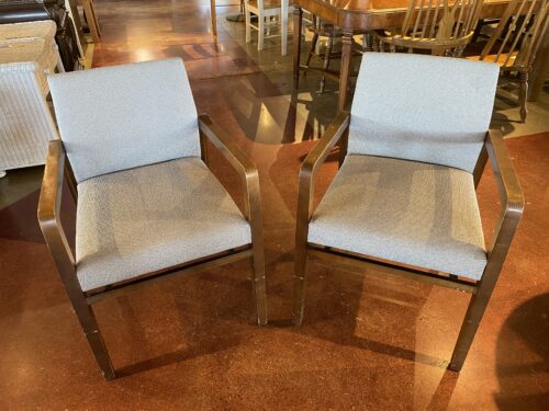BERNHARDT DESIGN Set of Grey Fabric Chairs