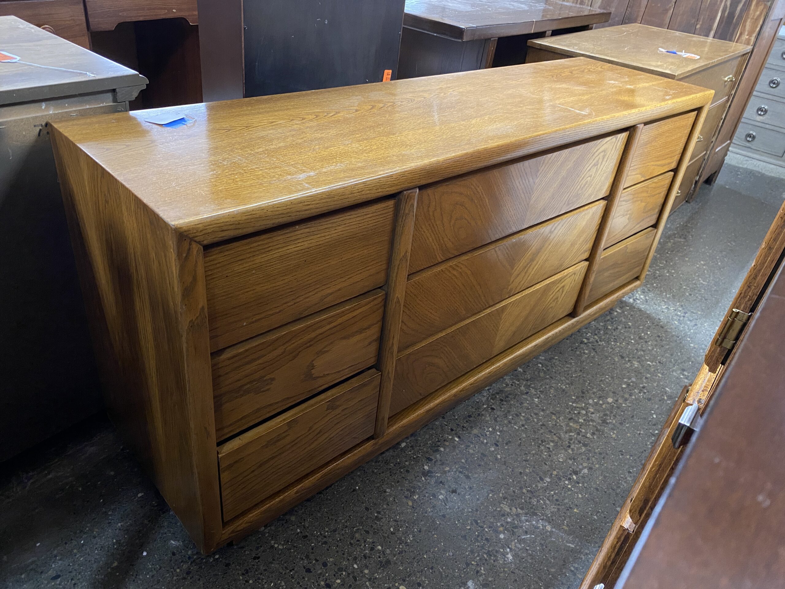 LANE 9 Drawer Long Boy Wooden Dresser