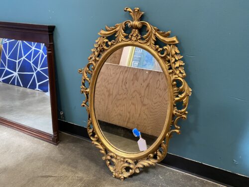 BEKINS Golden Filigree Framed Oval Mirror
