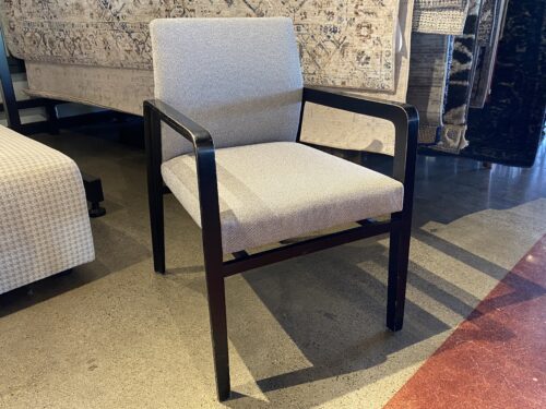 BERNHARDT Black Wood Frame Accent Chair